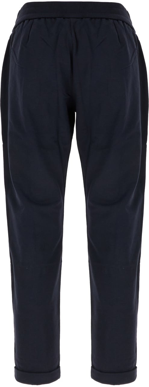 Brunello Cucinelli Brunello Cucinelli Midnight blue stretch cotton pants Blauw