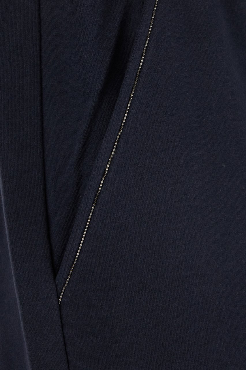 Brunello Cucinelli Brunello Cucinelli Midnight blue stretch cotton pants Blauw