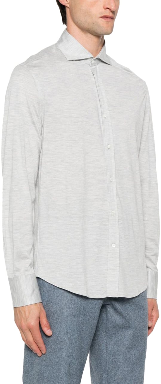 Brunello Cucinelli Shirts Light Grey Grijs