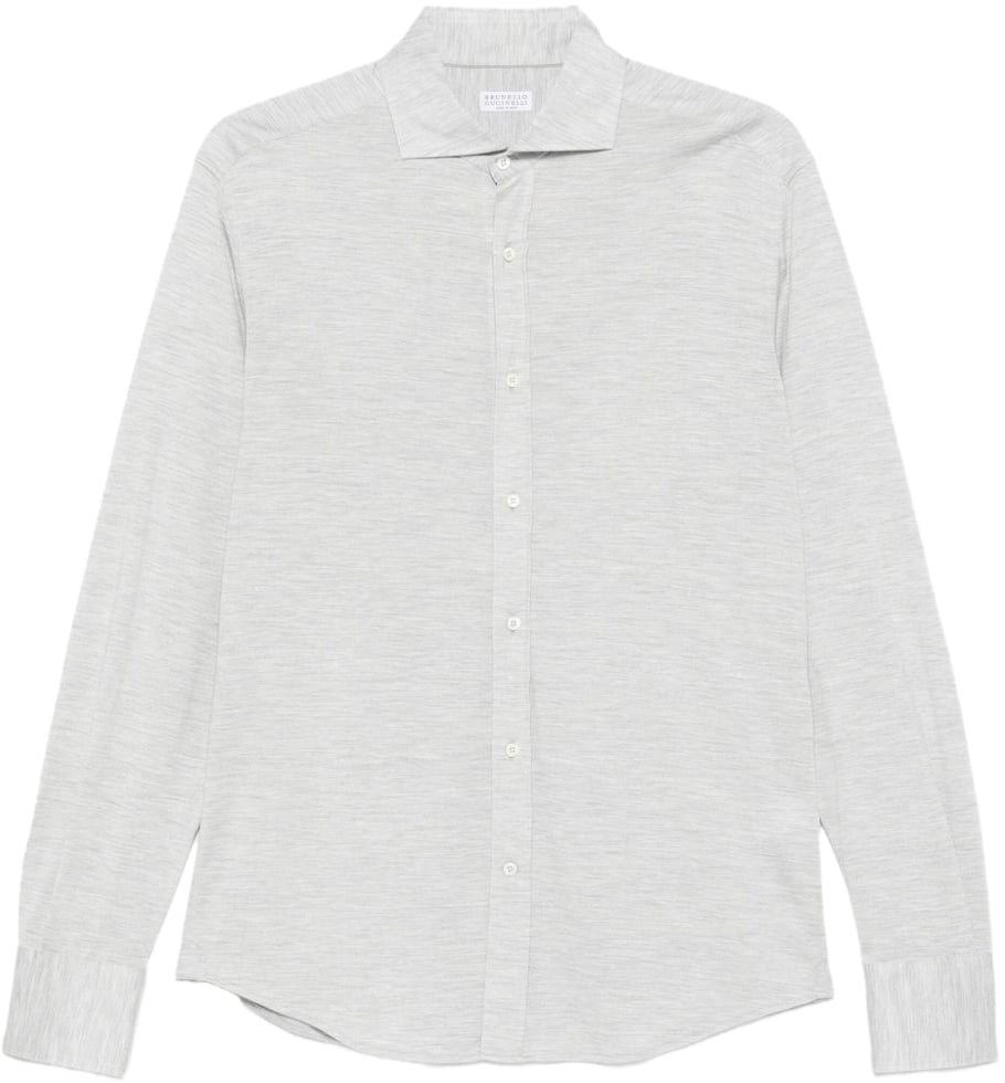 Brunello Cucinelli Shirts Light Grey Grijs