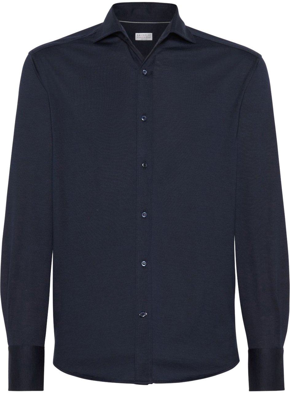 Brunello Cucinelli Shirts Blue Blauw