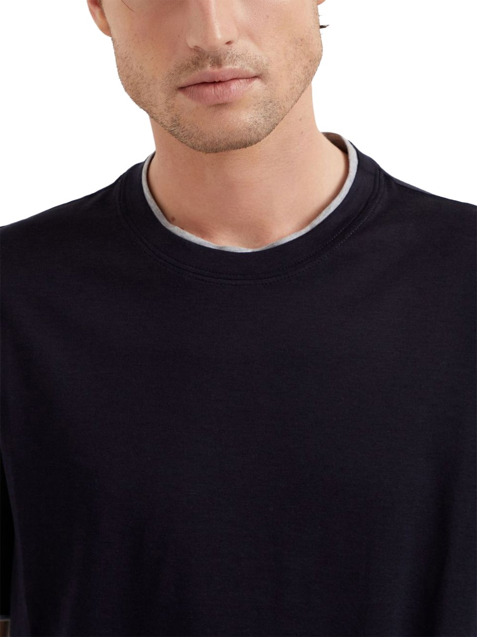 Brunello Cucinelli T-Shirts And Polos Blue Blauw