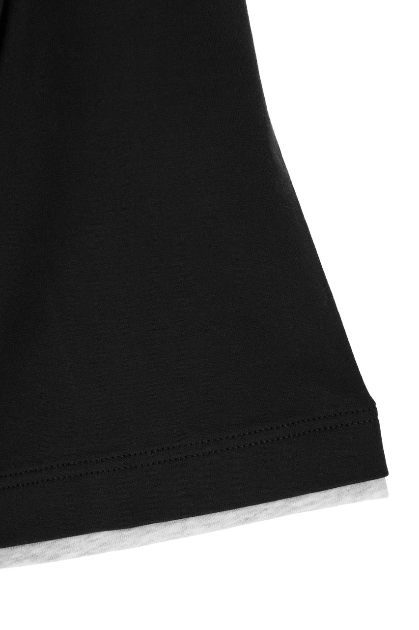 Brunello Cucinelli Black silk and cotton t-shirt Zwart