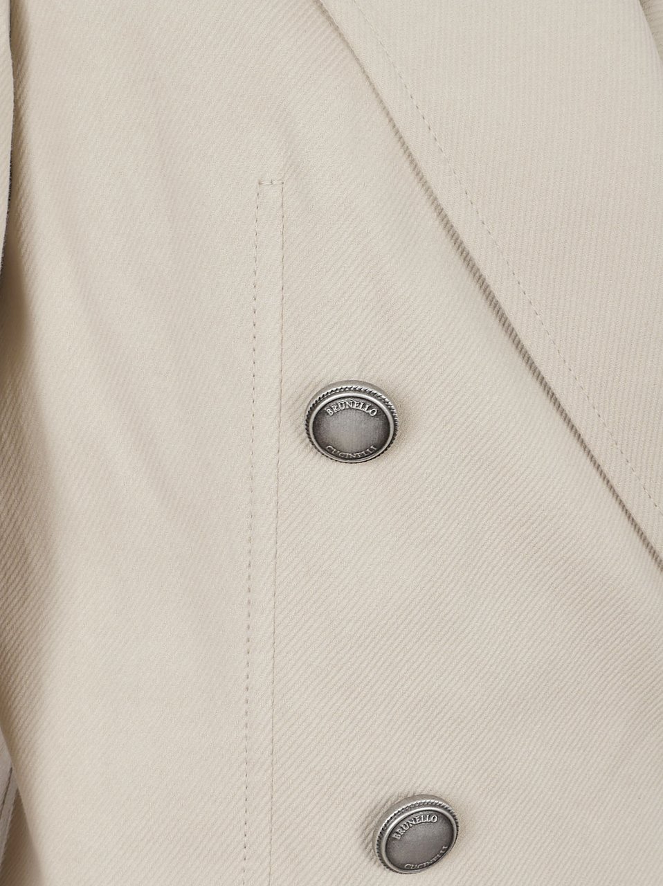 Brunello Cucinelli Cropped Double-Breasted Jacket Neutraal