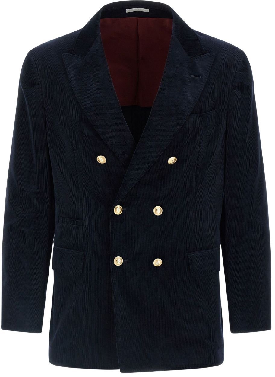 Brunello Cucinelli Jackets Blue Blauw