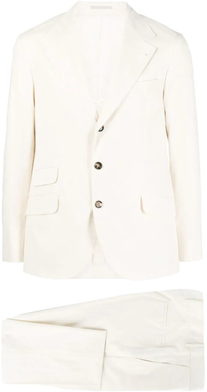 Brunello Cucinelli abito leisure white Wit