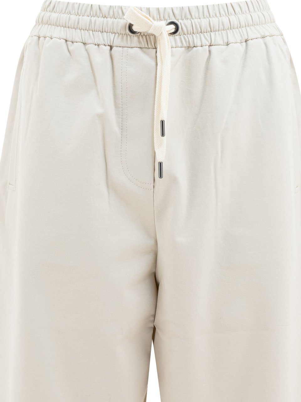 Brunello Cucinelli "Track" pants in couture interlock Wit