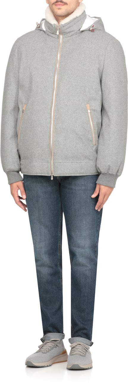 Brunello Cucinelli Coats Grey Grijs