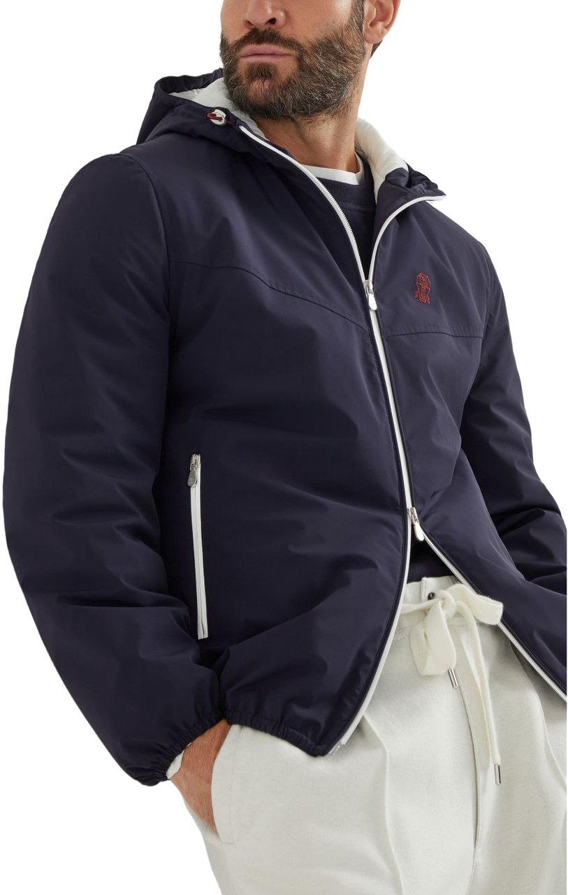 Brunello Cucinelli Coats Blue Blauw