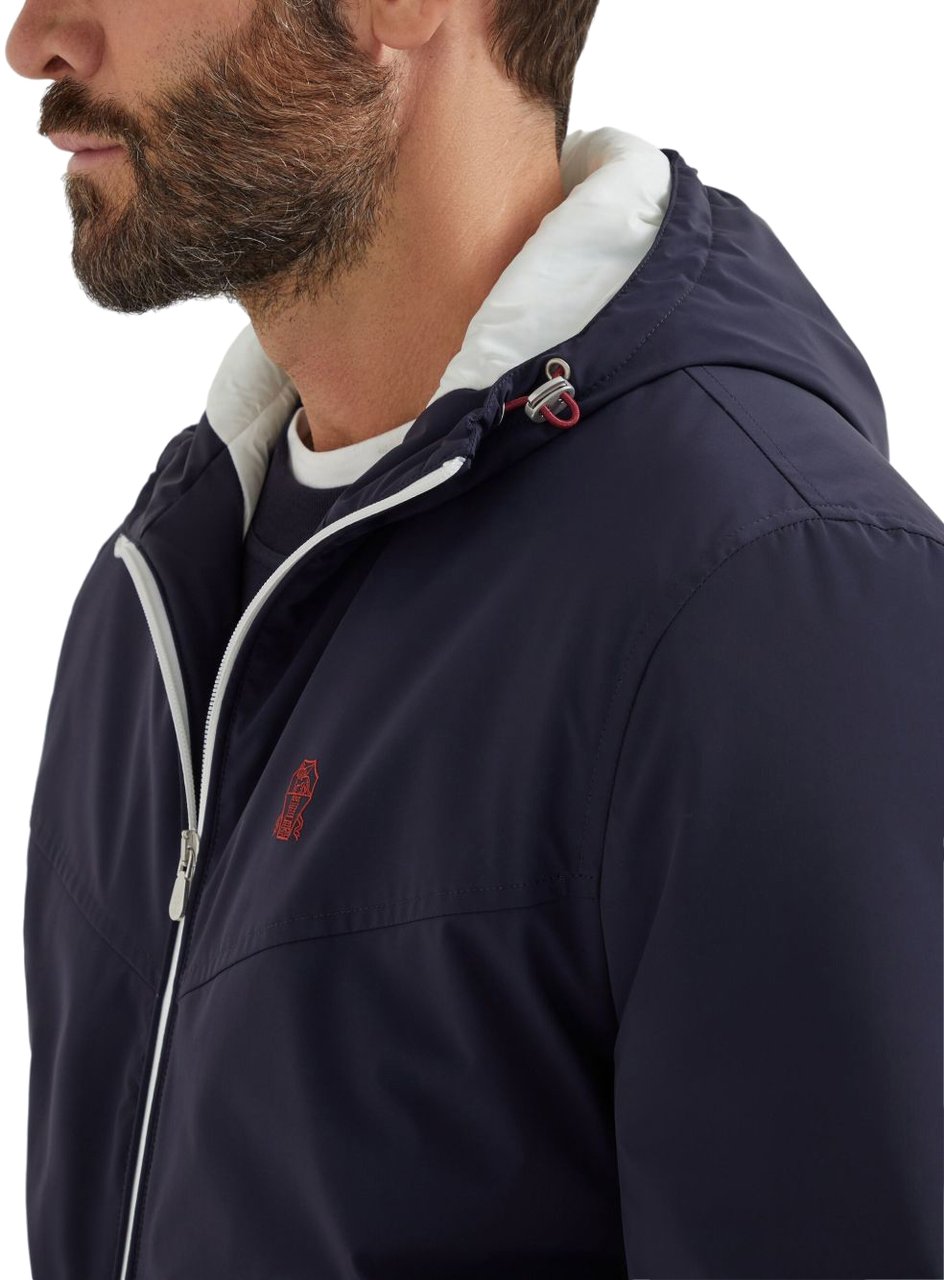 Brunello Cucinelli Coats Blue Blauw