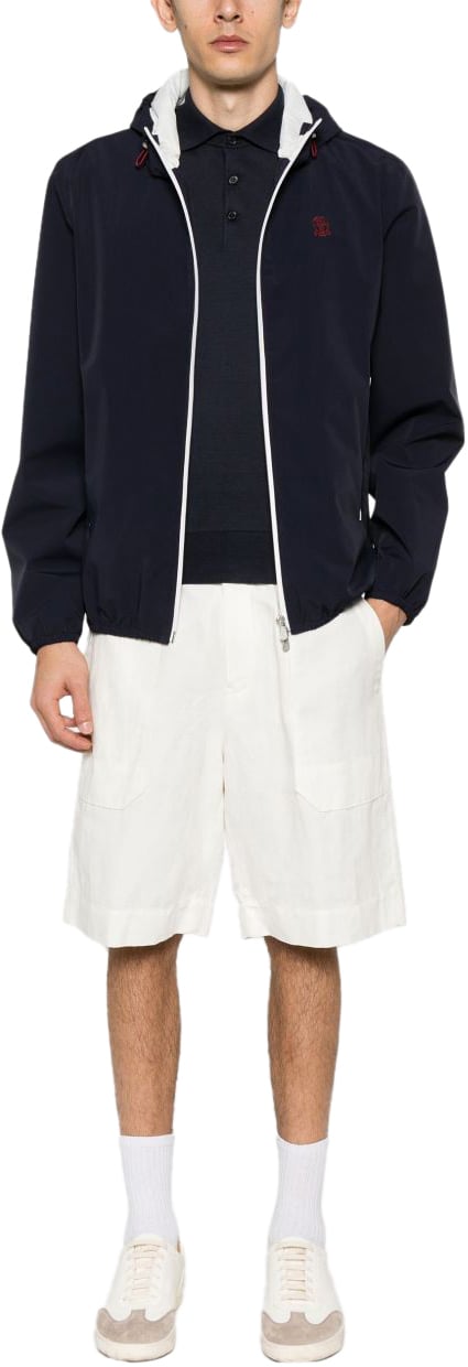 Brunello Cucinelli Coats Blue Blauw