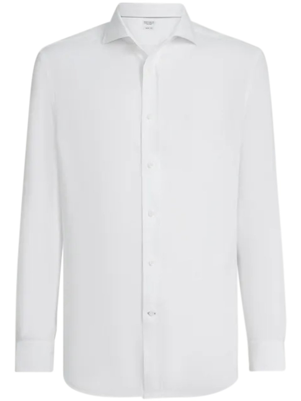 Brunello Cucinelli Lightweight Linen Long-Sleeve Shirt with Pointed Collar Wit