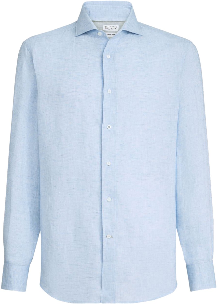 Brunello Cucinelli Shirts Light Blue Blauw