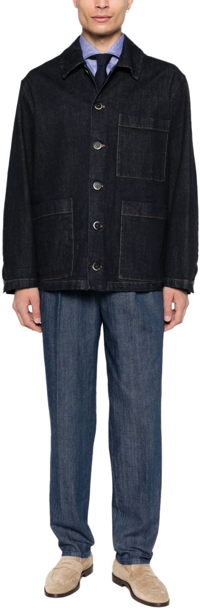 Brunello Cucinelli Shirts Denim Blauw