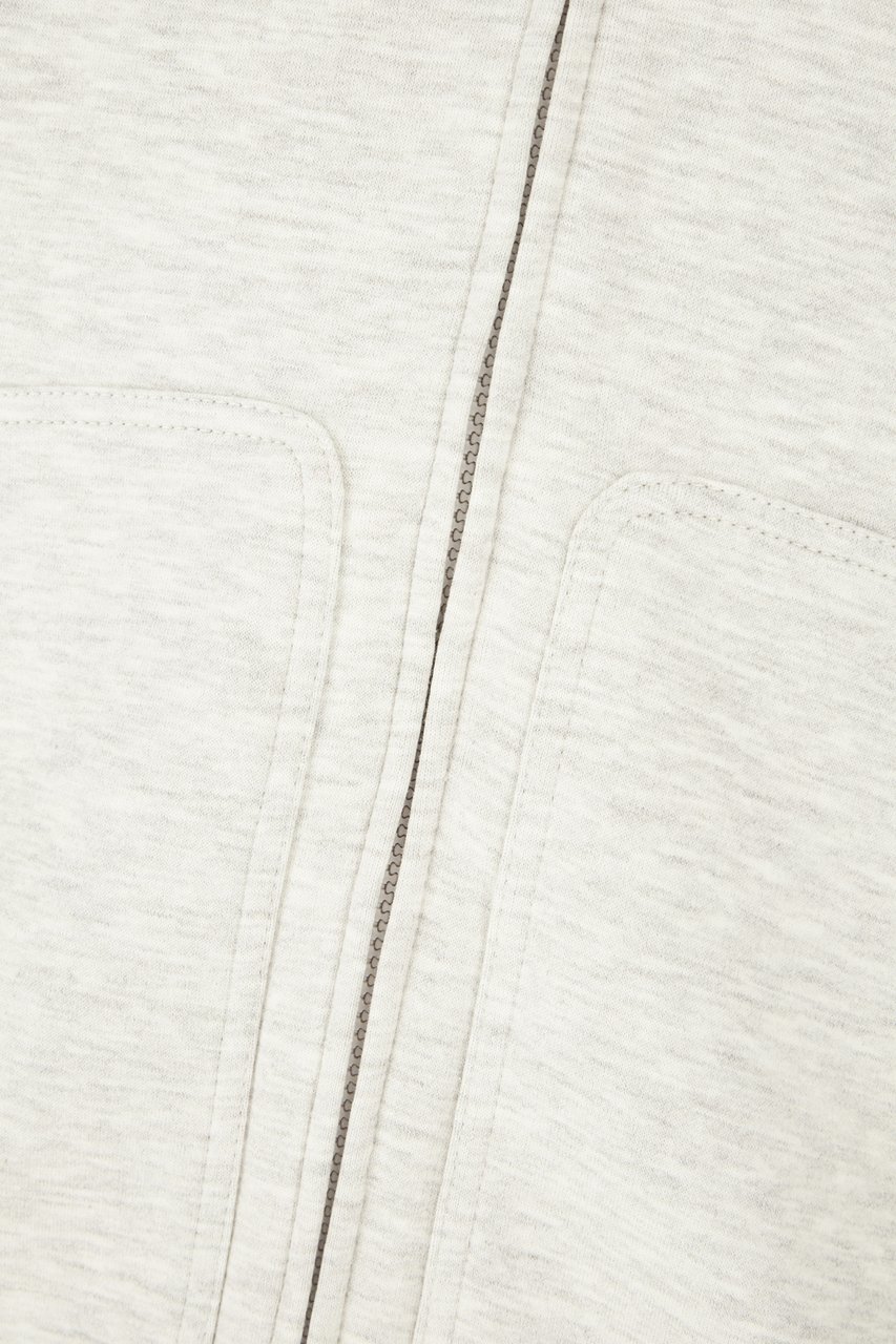 Brunello Cucinelli Brunello Cucinelli Melange grey cotton blend sleeveless sweater Grijs