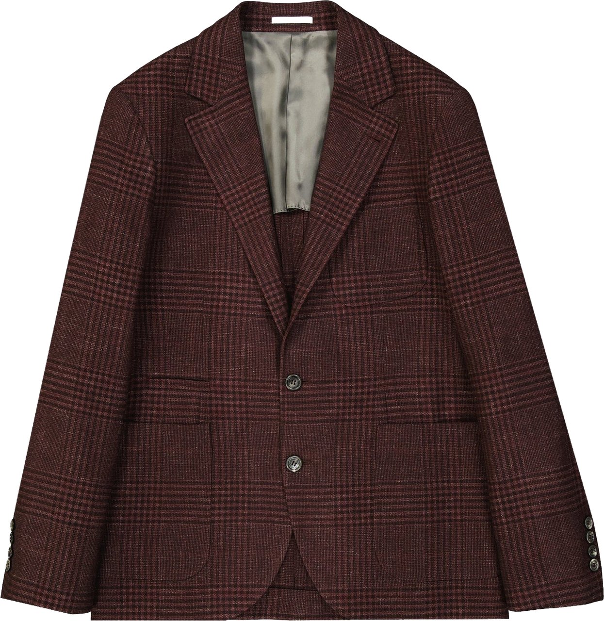 Brunello Cucinelli Tartan Wool Jacket Rood