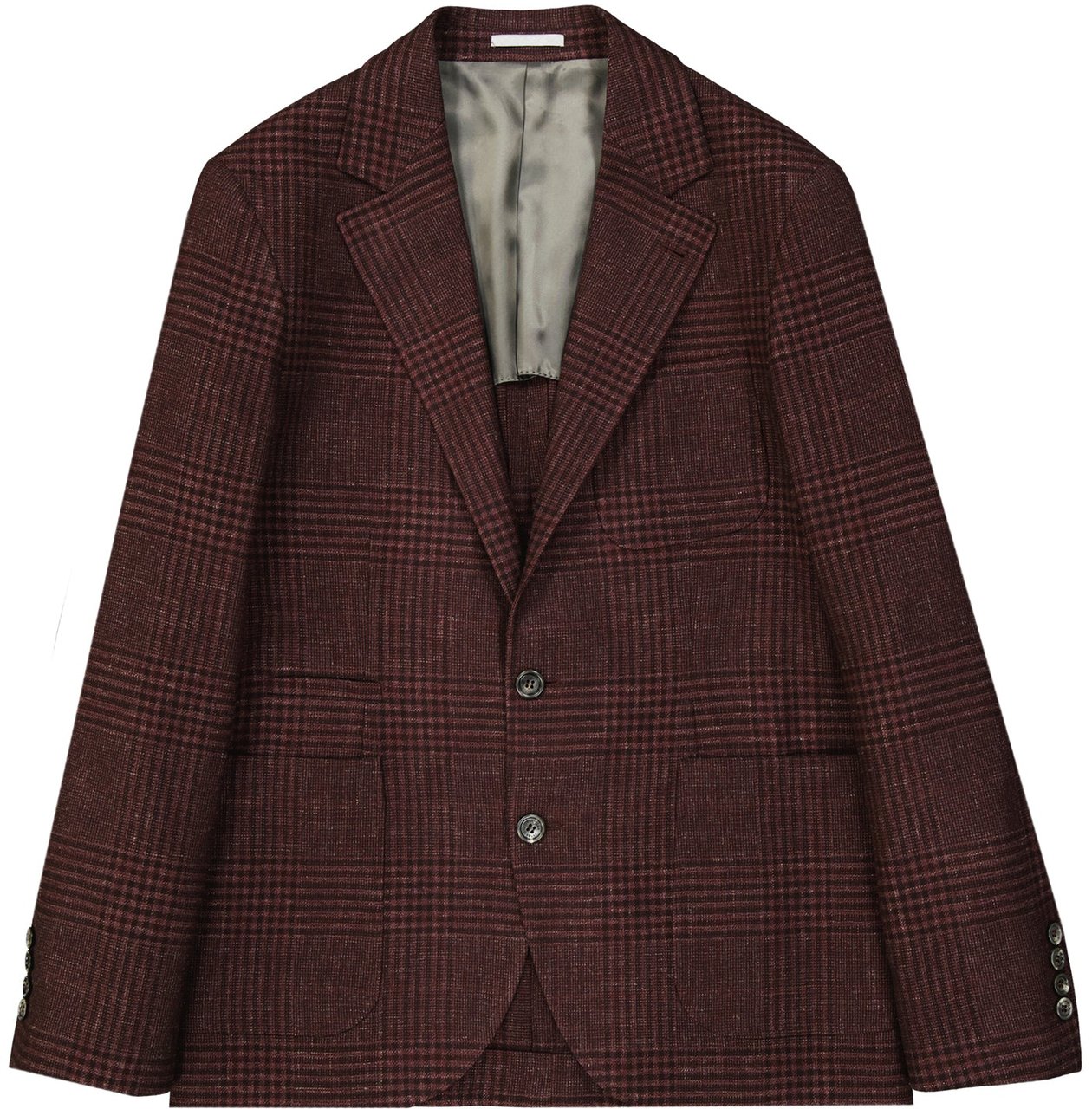 Brunello Cucinelli Brunello Cucinelli Tartan Wool Jacket Rood