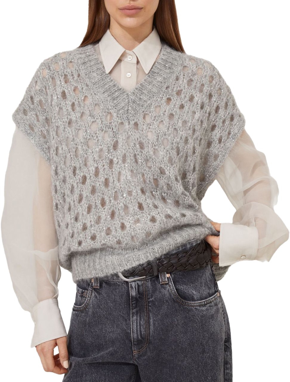 Brunello Cucinelli Sweaters Grey Grijs