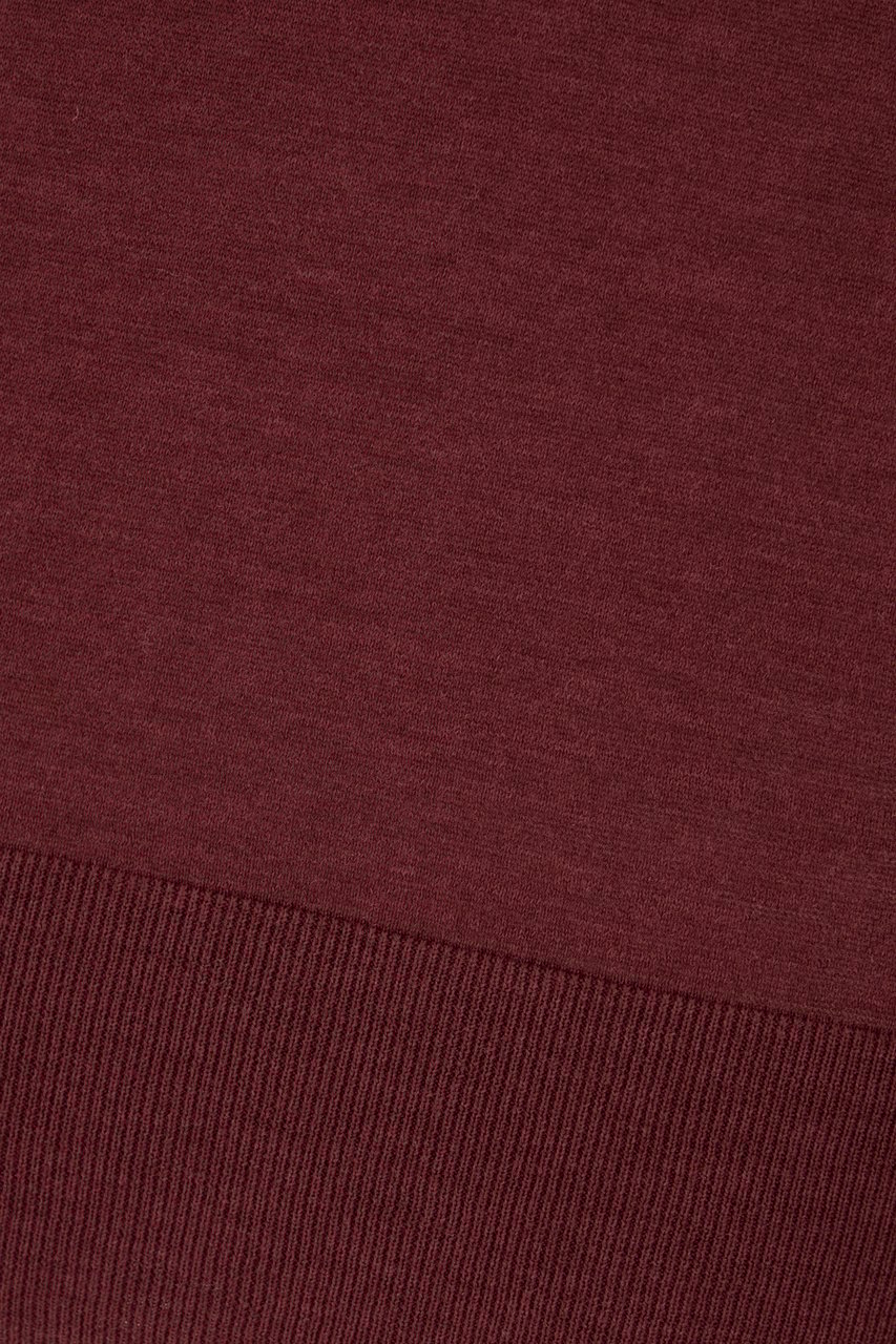 Brunello Cucinelli Brunello Cucinelli Burgundy silk blend polo shirt Rood