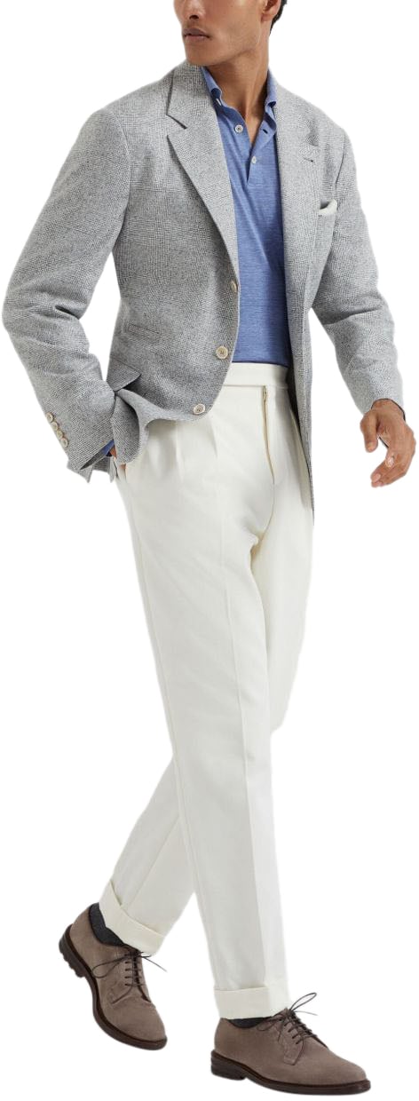 Brunello Cucinelli T-Shirts And Polos Clear Blue Blauw