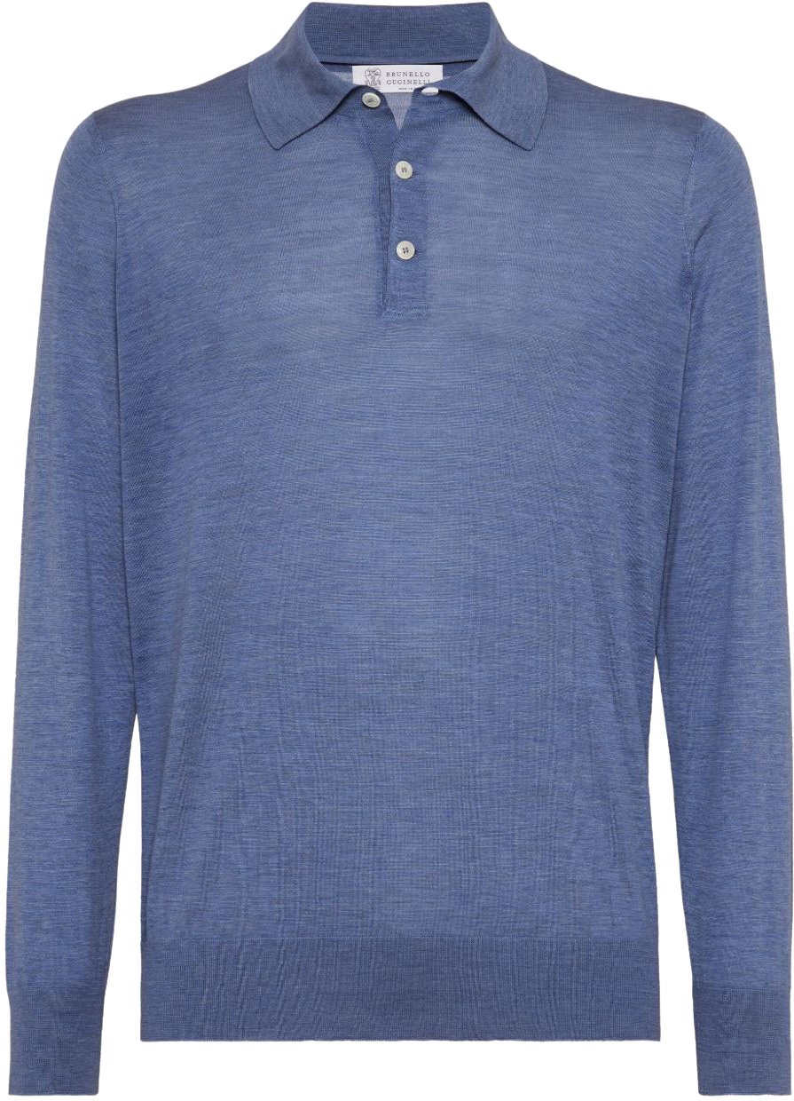 Brunello Cucinelli T-Shirts And Polos Clear Blue Blauw