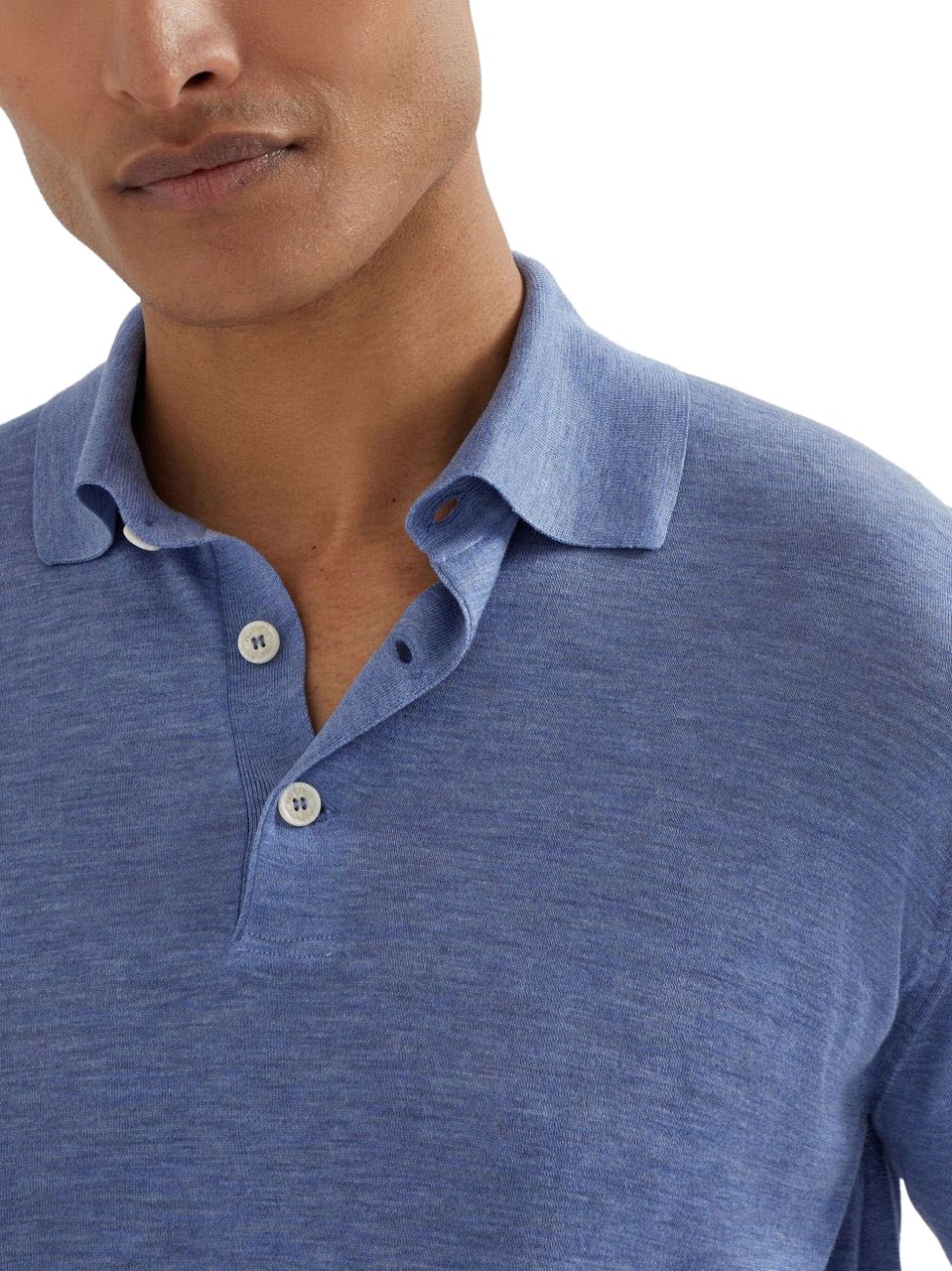 Brunello Cucinelli T-Shirts And Polos Clear Blue Blauw