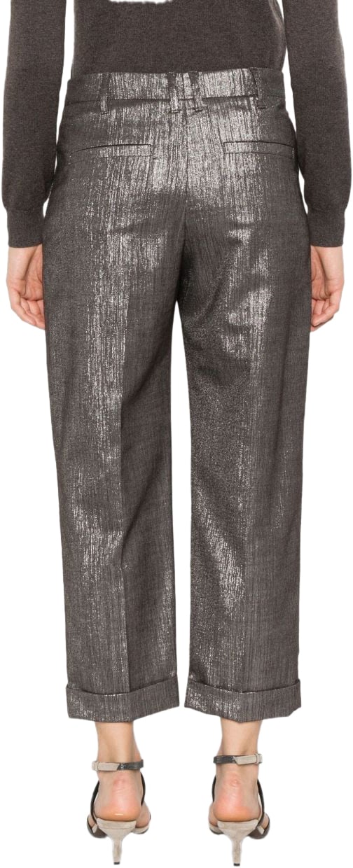 Brunello Cucinelli Trousers Silver Zilver