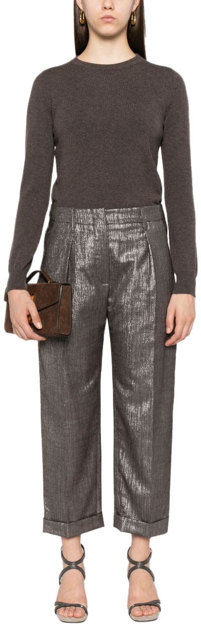 Brunello Cucinelli Trousers Silver Zilver