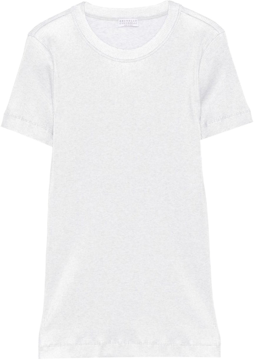 Brunello Cucinelli T-Shirts And Polos Silver Zilver