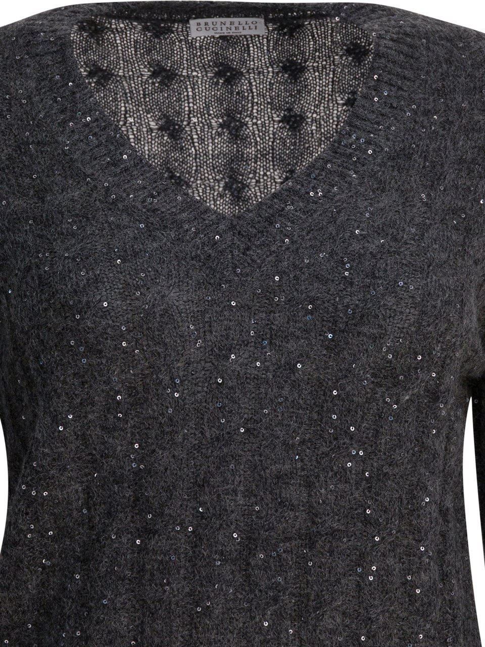 Brunello Cucinelli "Dazzling Cable" Sweater Blauw