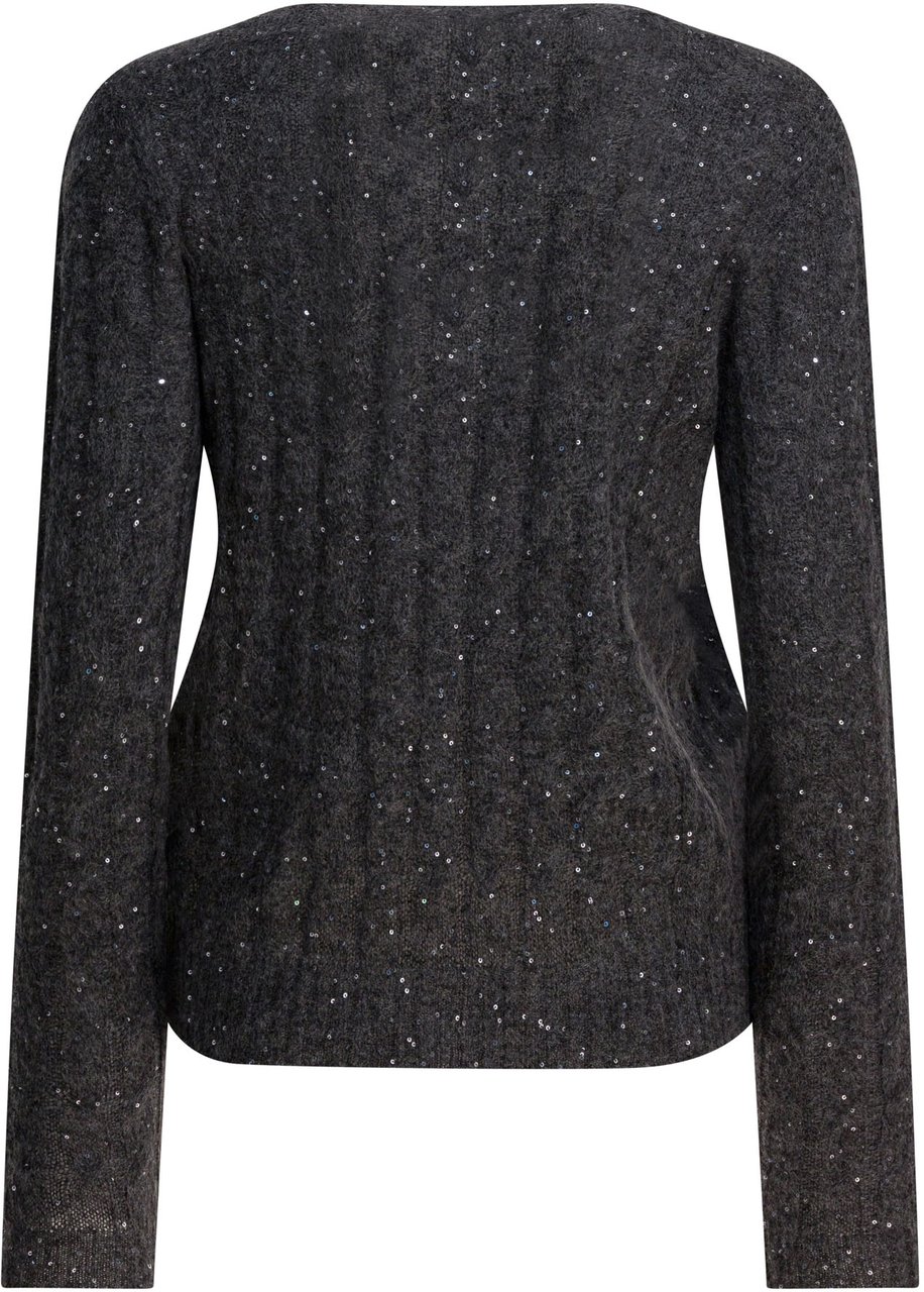 Brunello Cucinelli "Dazzling Cable" Sweater Blauw