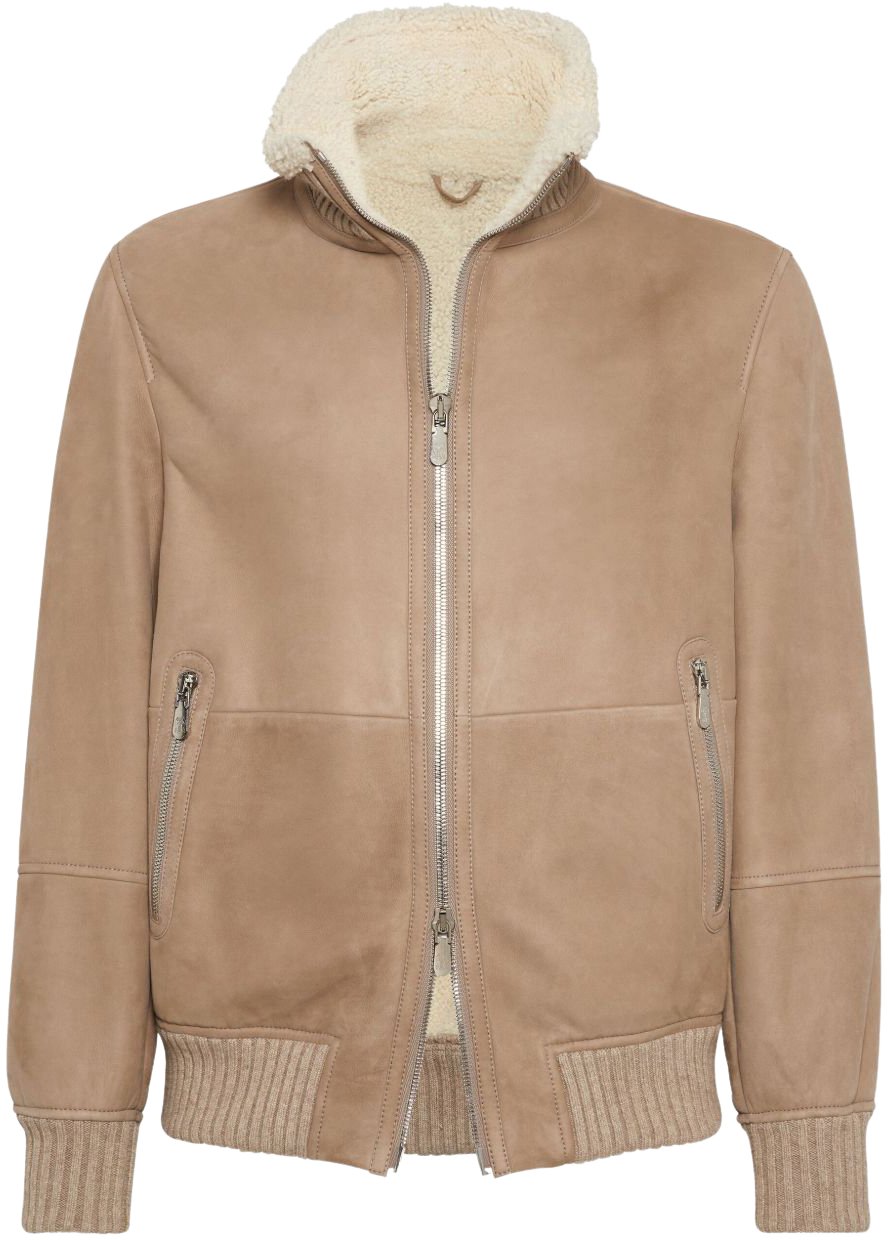 Brunello Cucinelli Coats Marrone Chiaro Bruin