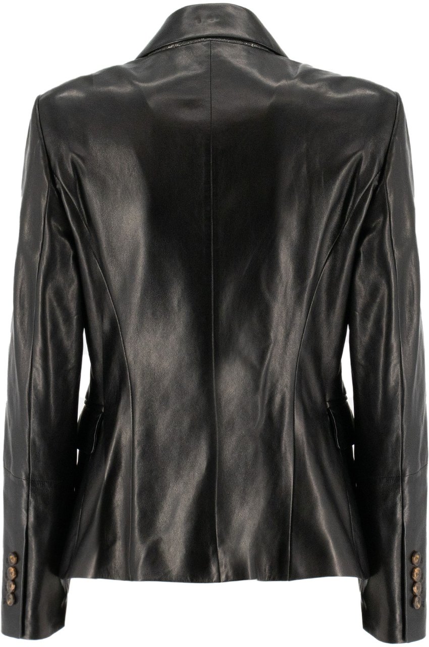 Brunello Cucinelli Leather jacket Zwart