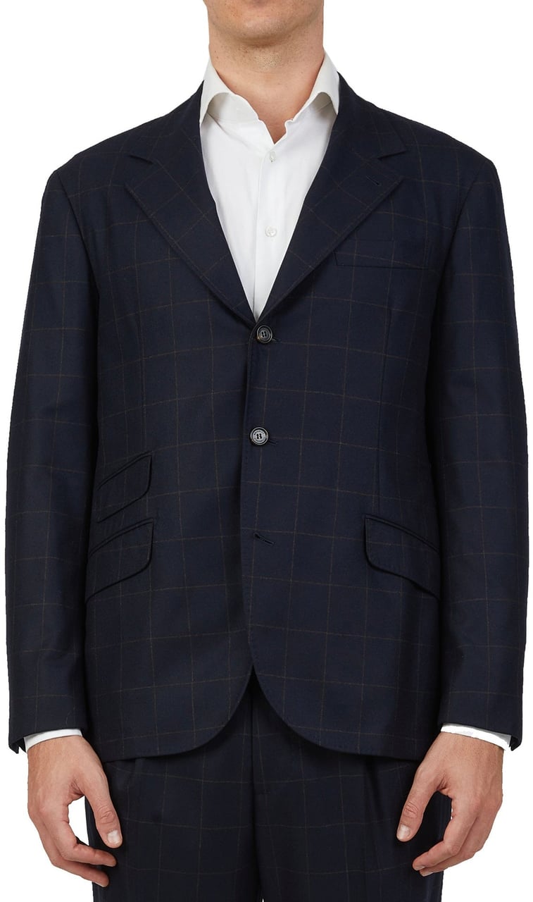 Brunello Cucinelli Brunello Cucinelli Wool Suit Blauw