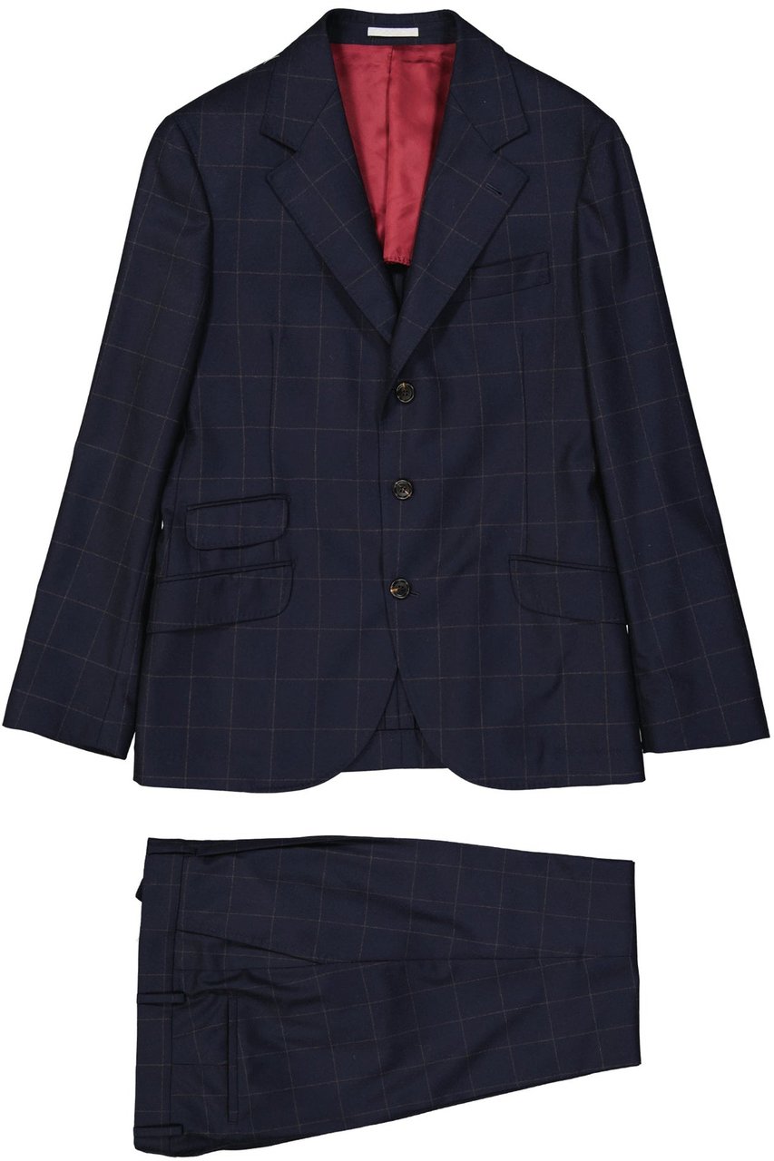 Brunello Cucinelli Brunello Cucinelli Wool Suit Blauw