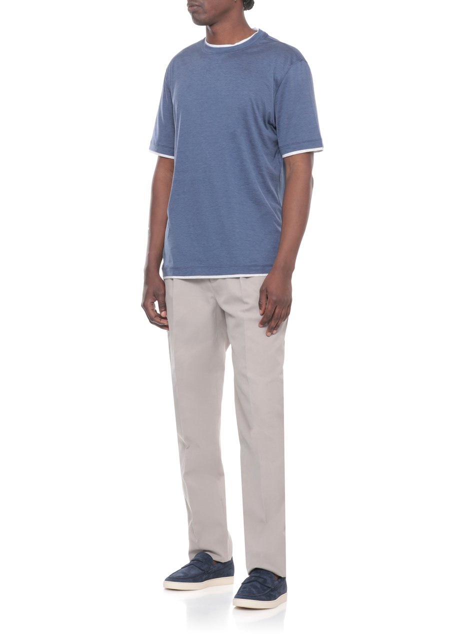 Brunello Cucinelli T-Shirts And Polos Blue Blauw