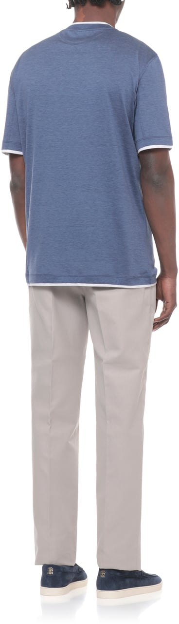 Brunello Cucinelli T-Shirts And Polos Blue Blauw