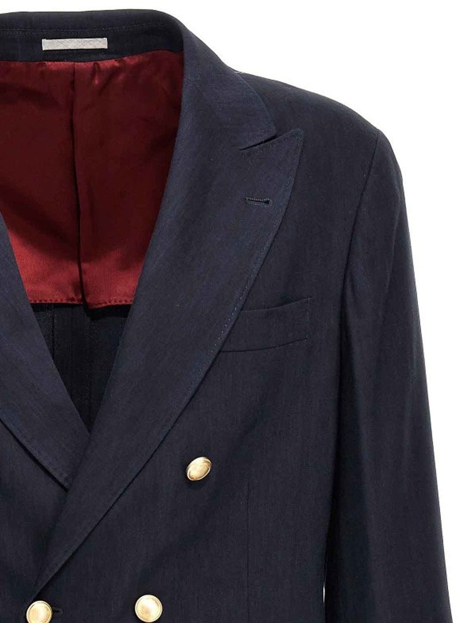 Brunello Cucinelli Brunello Cucinelli Linen And Wool Jacket Blauw