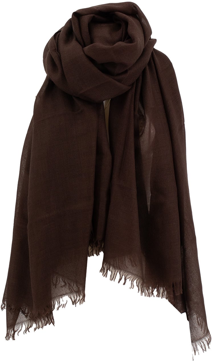 Brunello Cucinelli Cashmere and silk scarf Bruin