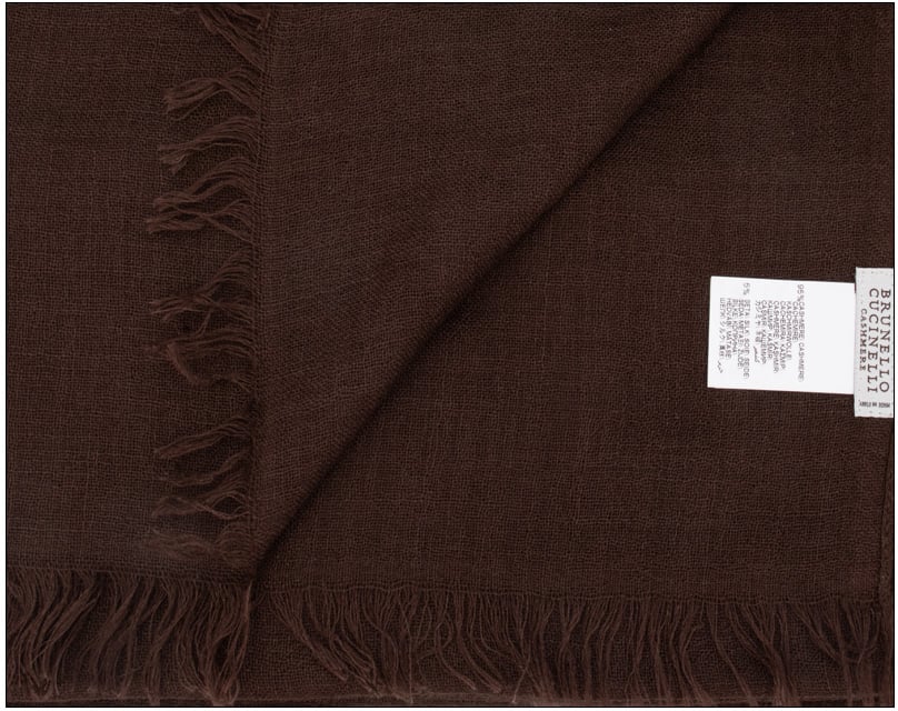 Brunello Cucinelli Cashmere and silk scarf Bruin