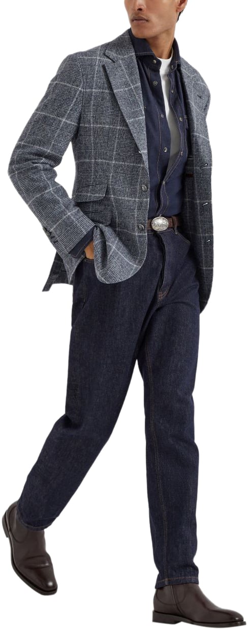 Brunello Cucinelli Jackets Blue Blauw