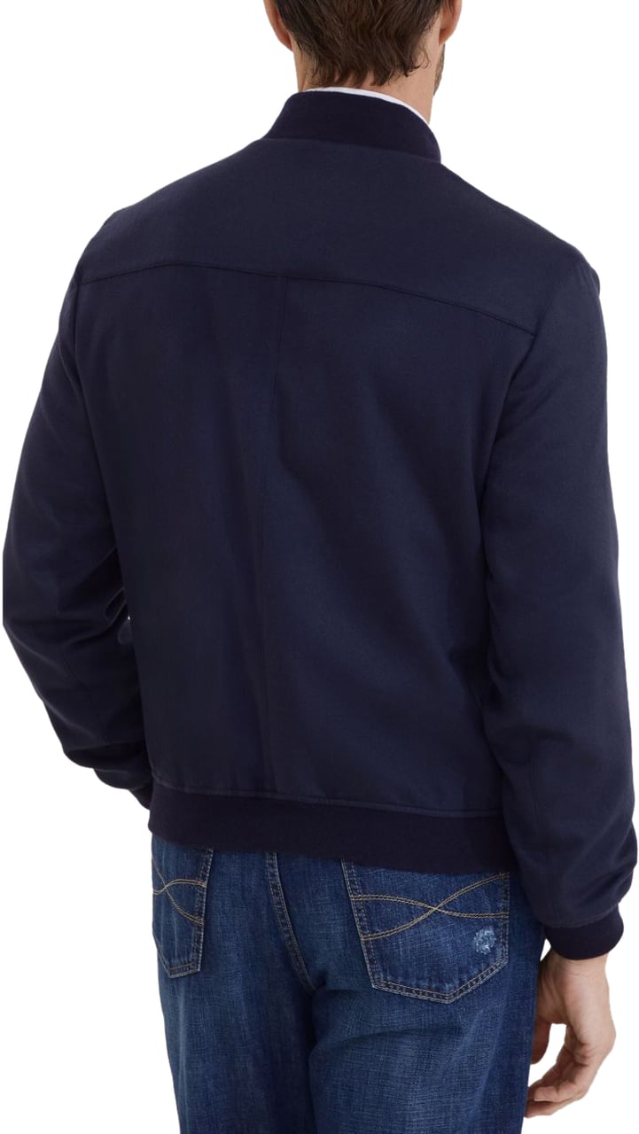 Brunello Cucinelli Coats Blue Blauw