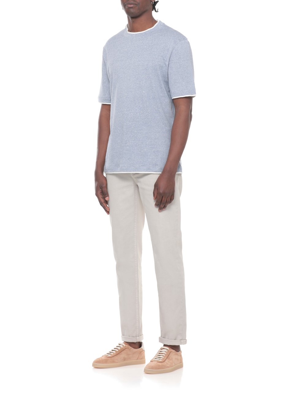 Brunello Cucinelli T-Shirts And Polos Light Blue Blauw