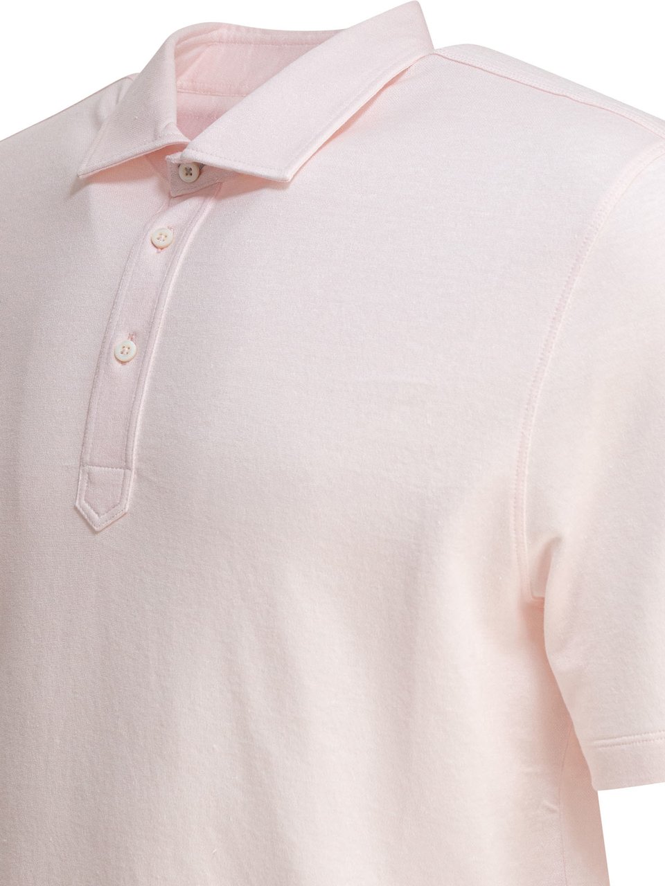 Brunello Cucinelli Cotton and linen pique polo shirt Roze