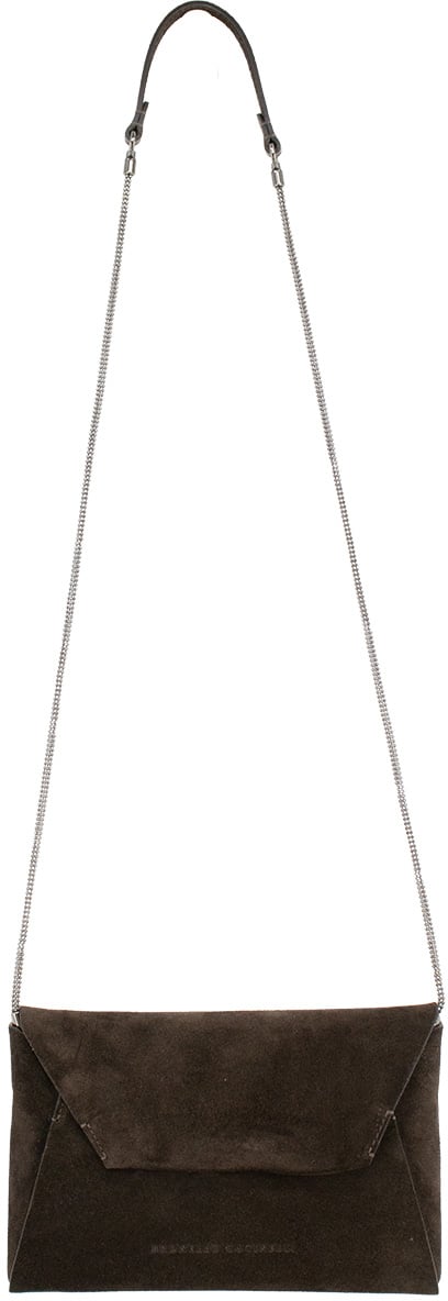 Brunello Cucinelli Suede clutch bag Rood