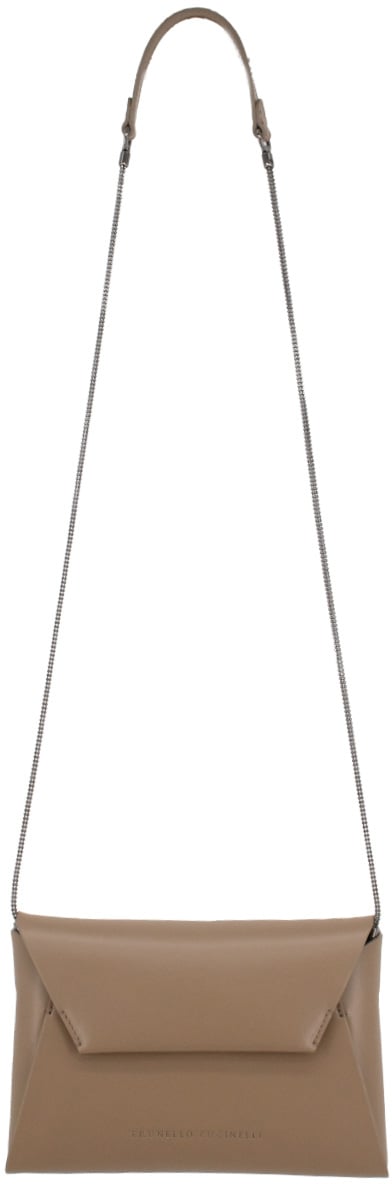 Brunello Cucinelli Leather shoulder bag Bruin