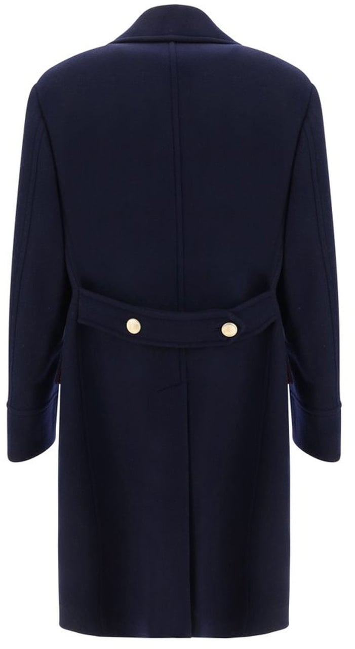 Brunello Cucinelli Brunello Cucinelli Martingale Double-Breast Coat Blauw