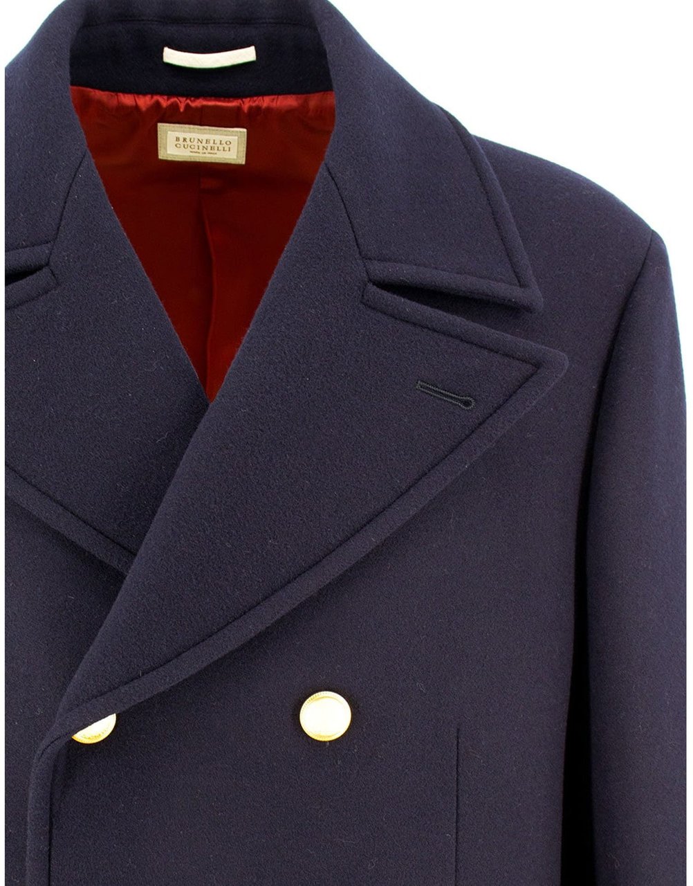 Brunello Cucinelli Brunello Cucinelli Martingale Double-Breast Coat Blauw