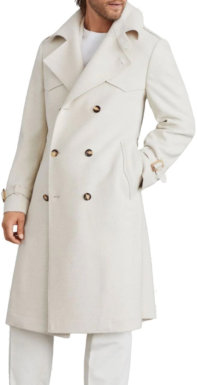 Brunello Cucinelli Brunello Cucinelli Wool Trench Coat Beige