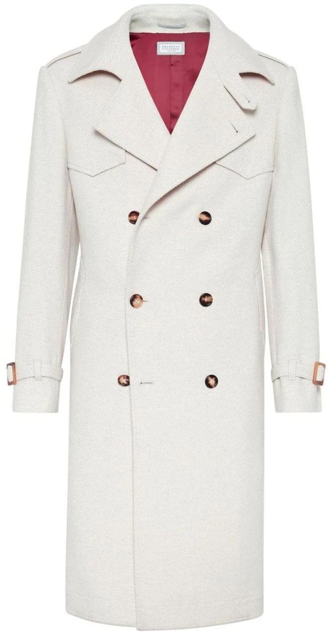 Brunello Cucinelli Brunello Cucinelli Wool Trench Coat Beige